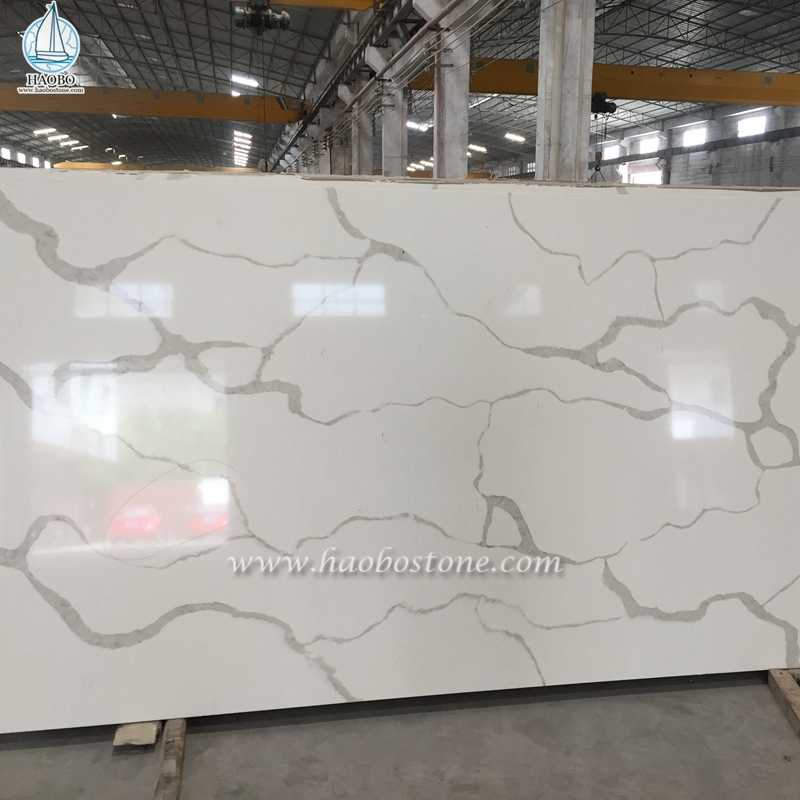 Piastrella per pavimenti in lastre di marmo bianco lucido Calacatta
