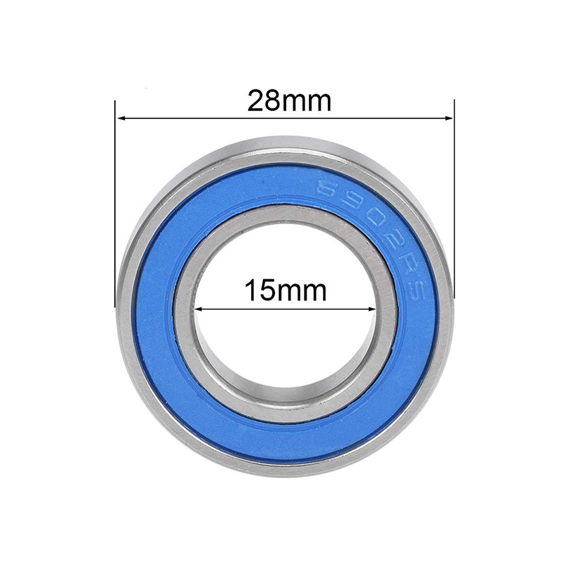 6902-2RS Cuscinetto a sfere sottile Scanalatura profonda 15 x 28 x 7 mm Blu sigillato in gomma
