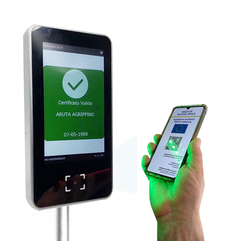 Scanner di codici QR per Green Pass digitale UE Controllo accessi codice sanitario HS-600
