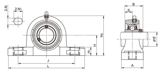 Alloggiamento in termoplastica TP-SUCP205-16