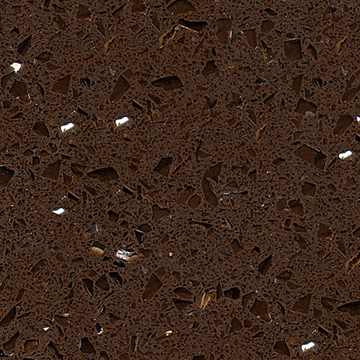 OP1815 Materiali al quarzo da bancone da cucina marrone scuro stellare
