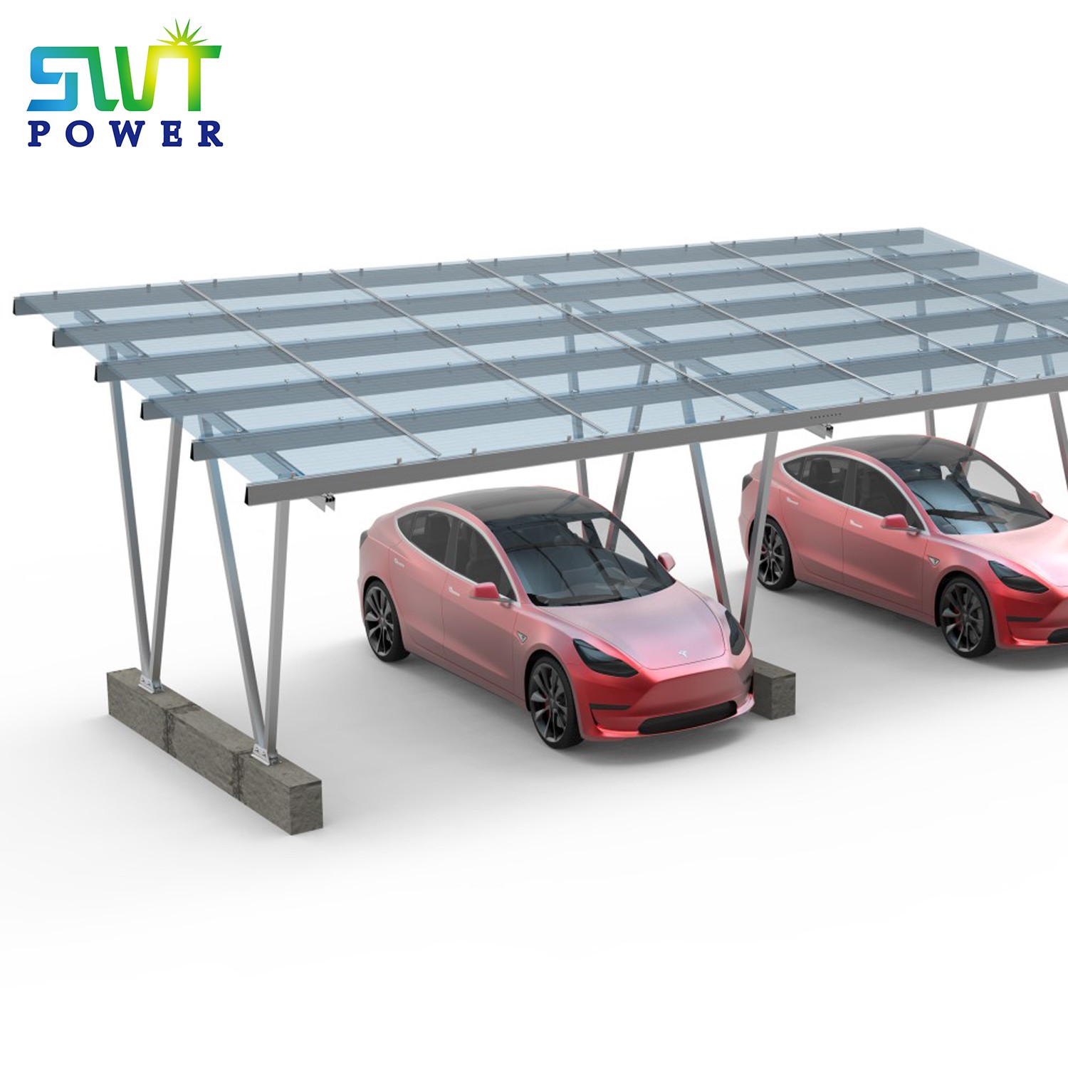 Sistema di montaggio fotovoltaico Sistemi di montaggio per posto auto coperto per stazione di ricarica EV Carica solare fotovoltaica
