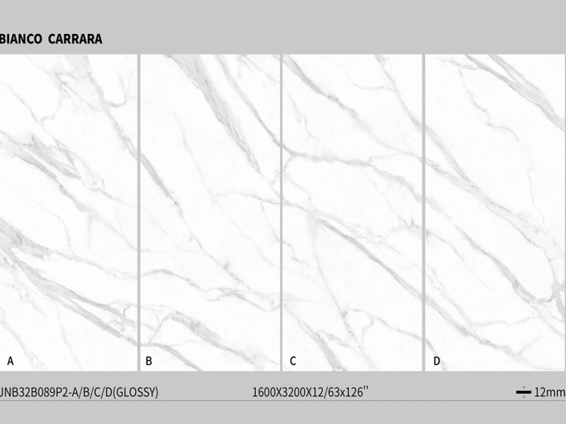 Piano di lavoro in pietra ricostituita sinterizzata Bianco Carrara
