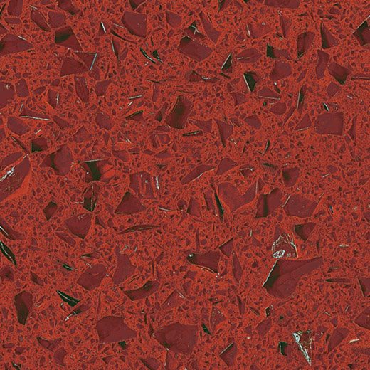 OP1801 Piastrelle di quarzo artificiale rosso stellare per piastrelle per pavimenti di hotel
