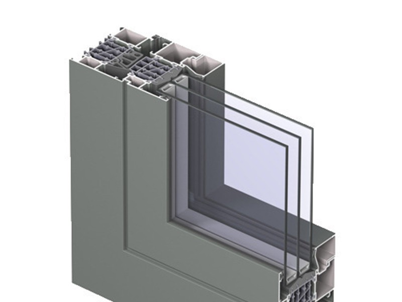 Profilo per finestra in alluminio con verniciatura a polvere PVDF profilo estruso di alluminio anodizzato con scanalatura a T
