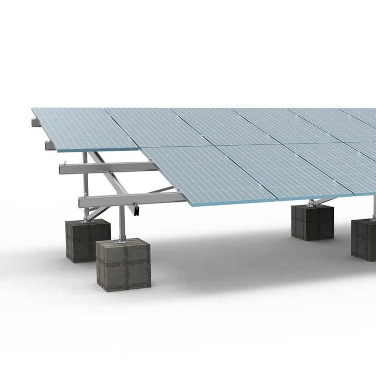 Sistema di montaggio solare Struttura di montaggio a terra con sistemi di scaffalature solari a vite in alluminio
