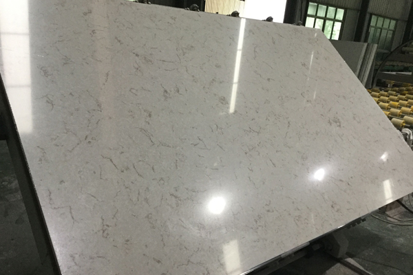 Lastra in quarzo grigio design Carrara