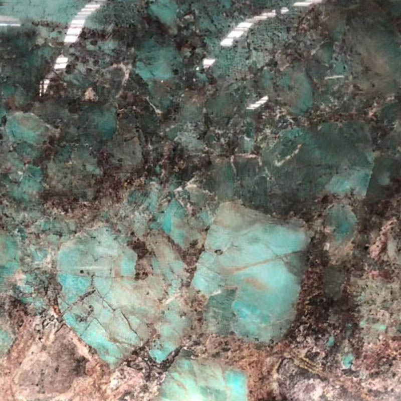 Amazon Green Quartzite grande lastra levigata proveniente dal Brasile
