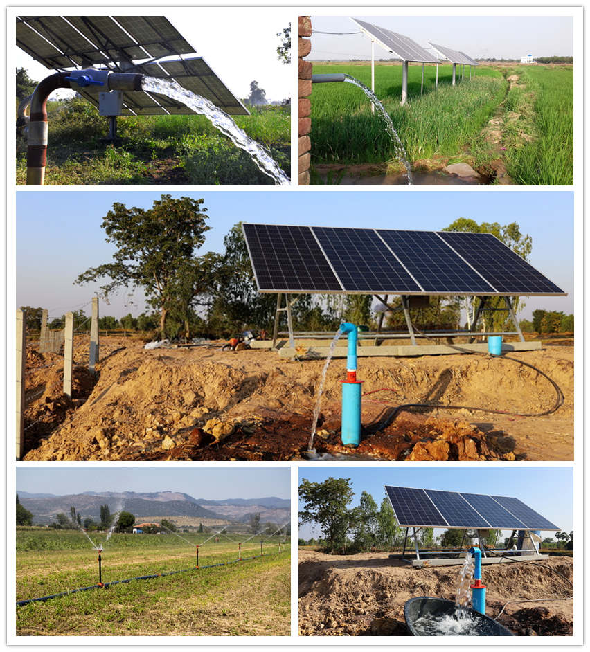 pompa dell'acqua a energia solare per le fattorie