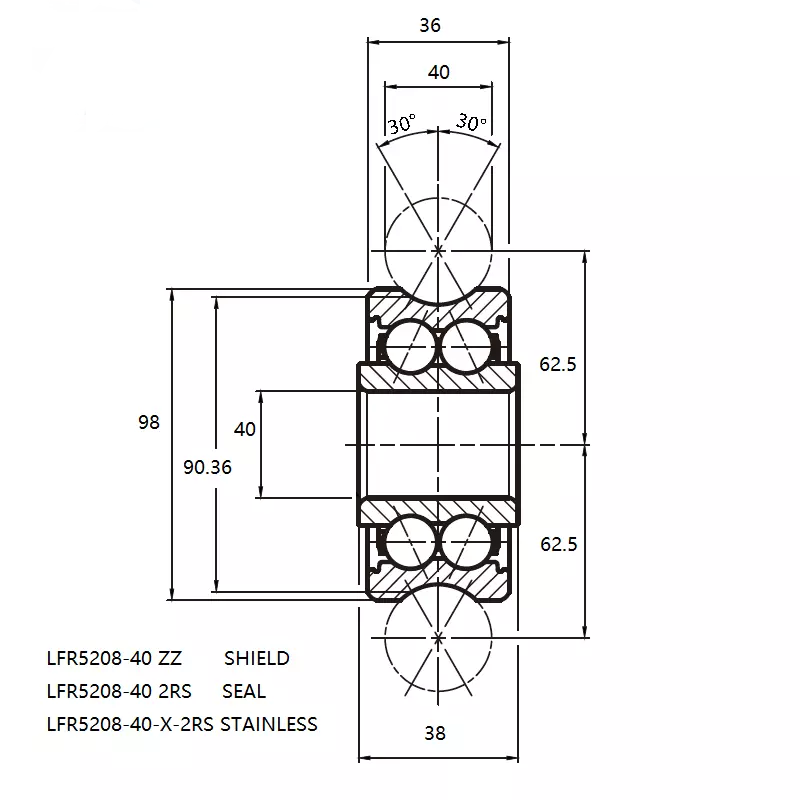 Dimensioni LFR5208-40 ZZ