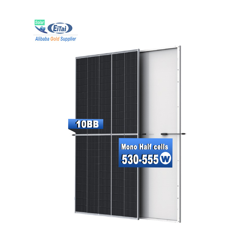 Pannello solare Eitai 530W 535W 540W 545W 550W 555W Modulo fotovoltaico mono a metà 144 celle per sistema solare domestico
