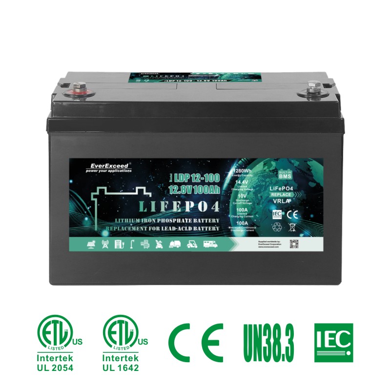 Batteria agli ioni di litio da 12,8 V 100 Ah Batteria LiFePO4 per sostituire la batteria SLA
