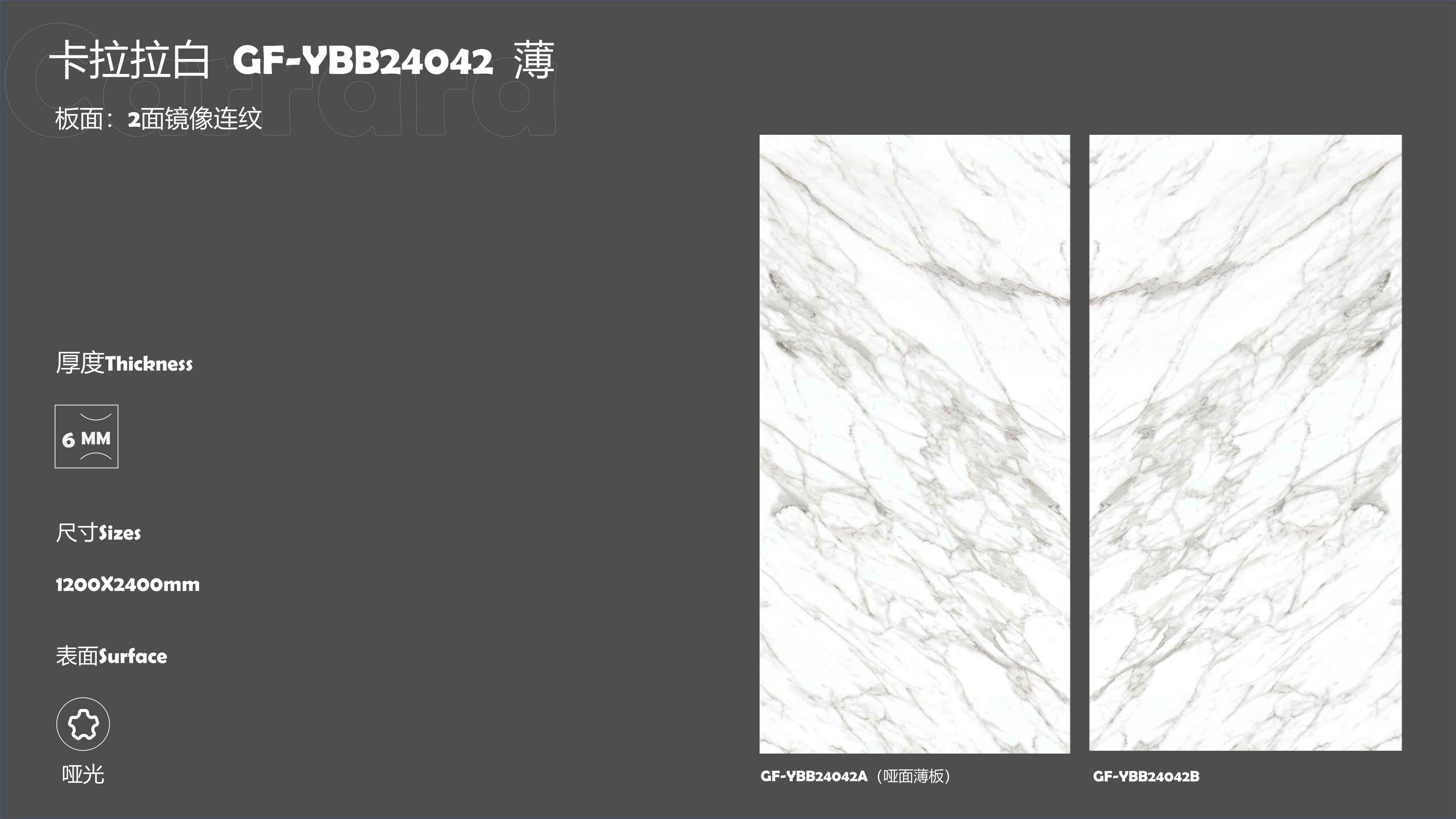 Lastre di Porcellana Abbinate Libro Bianco Carrara 2400x1200x6mm
