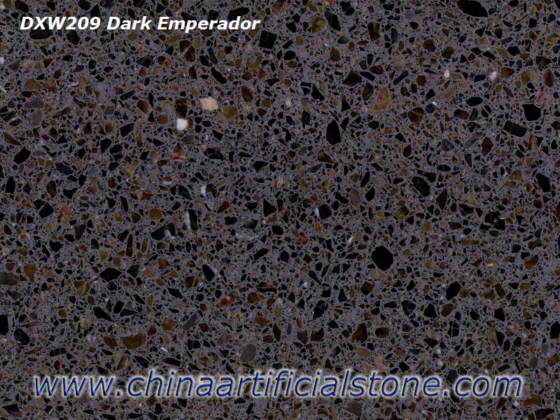 Piastrelle e lastre di terrazzo marrone scuro Emperador DXW209
