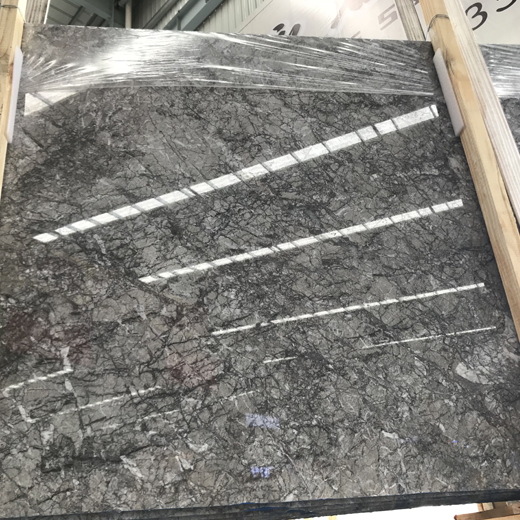 Nuovo tipo di progetto per la costruzione di piastrelle grigie importate lastre di marmo grigio naturale
