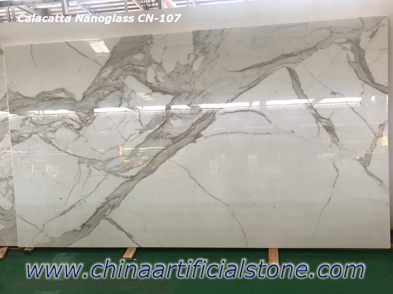 Lastre di marmo bianco nano Calacatta Cina CN107
