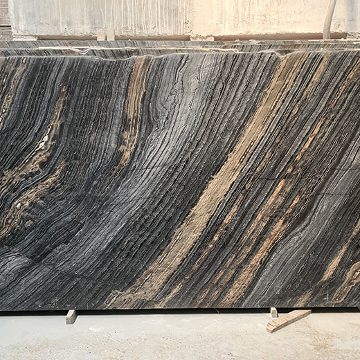 Tavolino da caffè in marmo nero Superficie di lucidatura del marmo del grano del legno Prezzo di marmo economico della Cina
