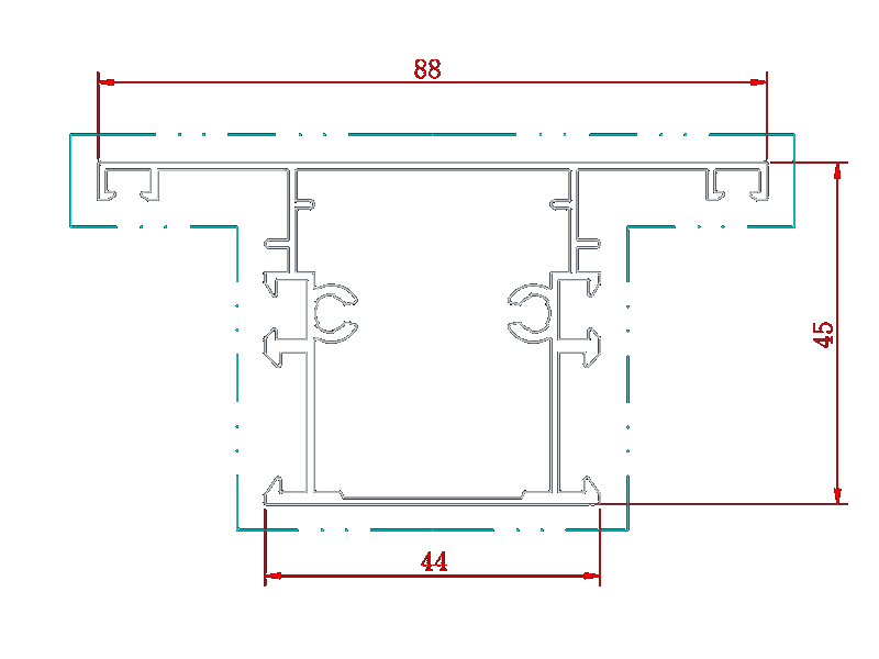 Profilo della sezione delle forme del canale dell'estrusione della sezione della porta della finestra in alluminio
