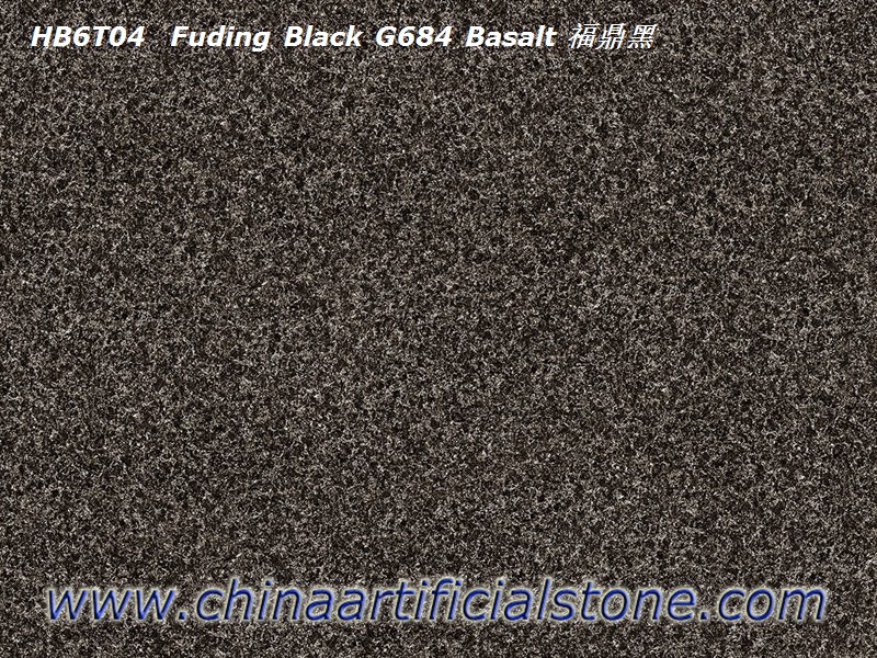 Piastrelle per pavimentazione in gres porcellanato nero G684 aspetto basalto nero
