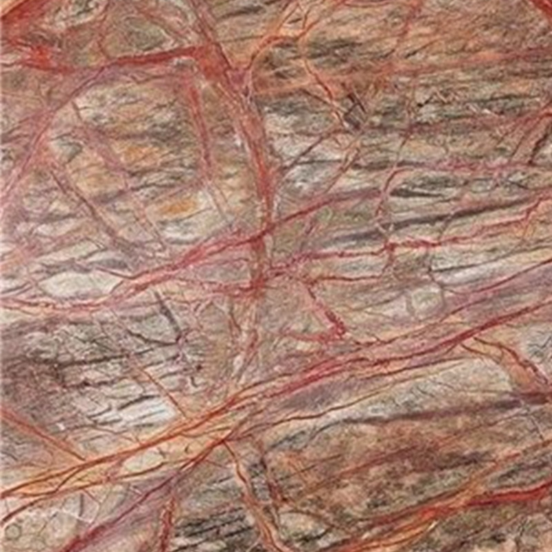 Lastra di marmo marrone-rosso della foresta pluviale dell'India
