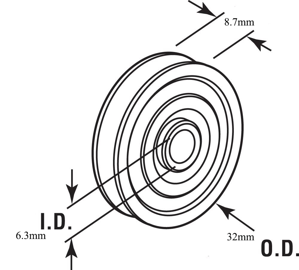 Disegno del cuscinetto scanalato a U