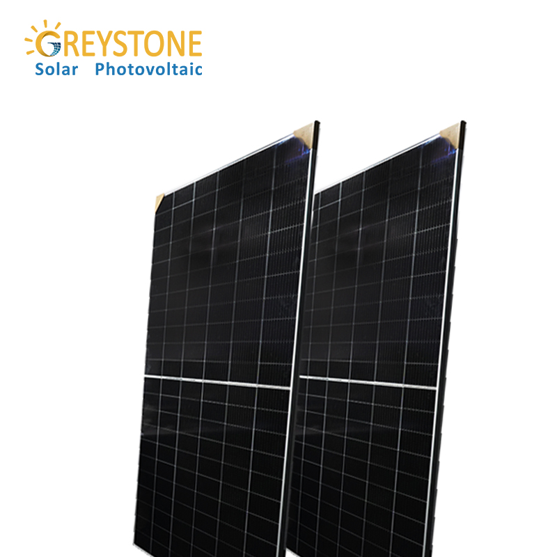 Pannello solare bifacciale a doppio vetro 645W Moduli solari ad altissima efficienza di grande potenza
