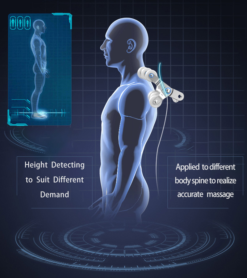 Poltrona da massaggio 3D con rilevamento automatico del corpo