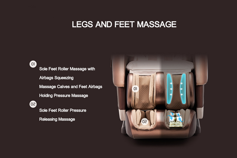 Poltrona massaggiante per spremitura degli airbag a rullo per i piedi