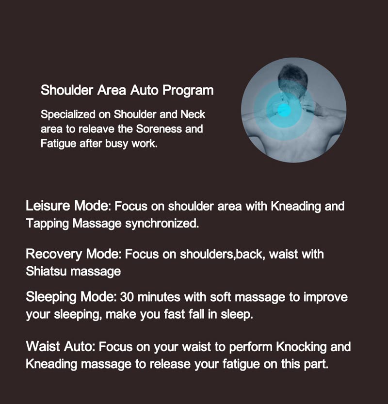 Vari programmi automatici Comoda poltrona massaggiante