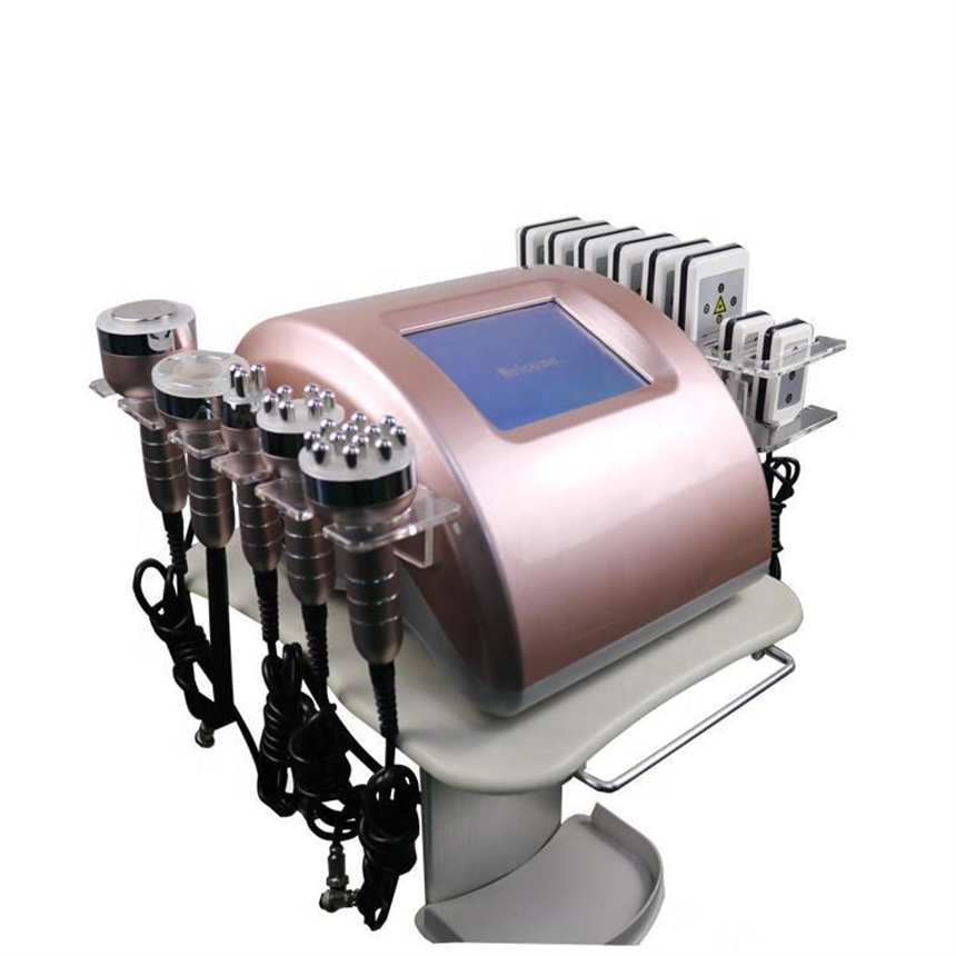 Portatile 6 in 1 40K Cavitazione Lipo Laser Ultrasuoni 12 Polar Vacuum RF Face Lifting Multi-polar Body Slimming Machine