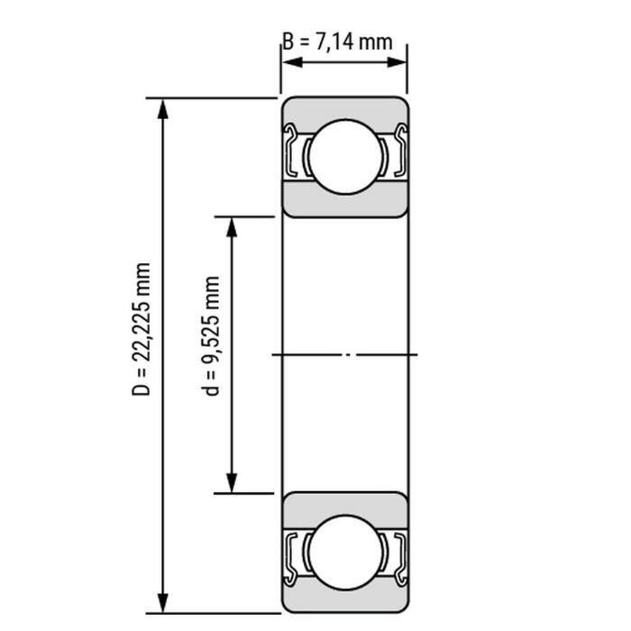 Dimensione cuscinetto R6-2RS