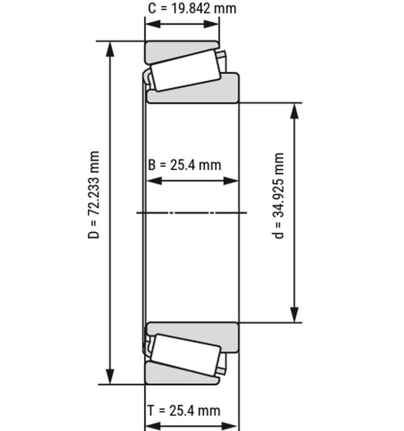 Dimensioni del cuscinetto HM88649/HM88610